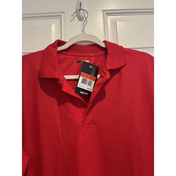 Jump Start Shirt Men's Med Red Short Sleeve Ribbed Collar $49.00 New polo - Picture 2 of 9